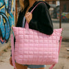 Pink Scrunchie Puffer Tote Bag