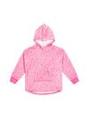 Plush Oversized Hoody - Pink Leopard