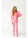 Plush Oversized Hoody - Pink Leopard