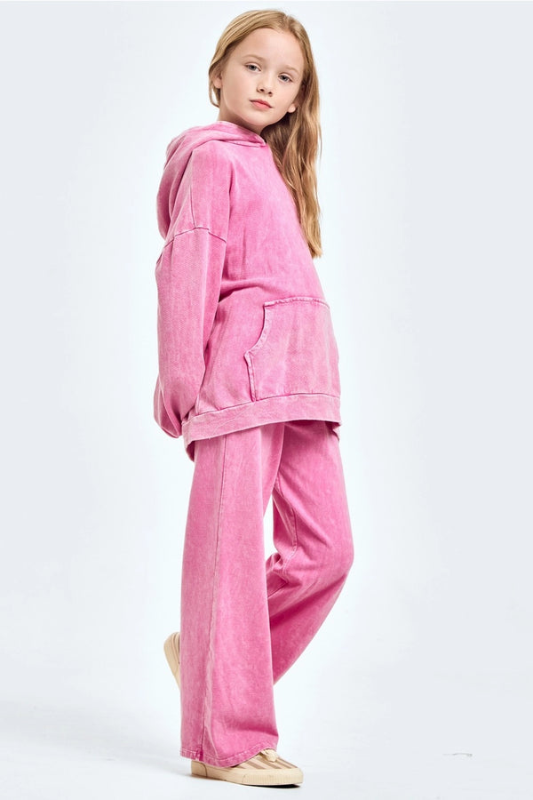 Mineral Wash Wide Leg Sweatpants