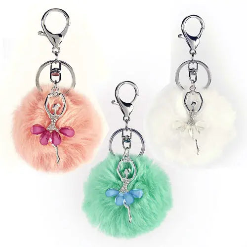 2824B Ballerina Keychain Pouf (Set of 3)