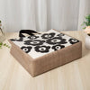 50pcs, 3 Sizes Classic Black Flower Non-Woven Gift Bag