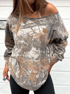 Crewneck Plant Printed Sweatshirt