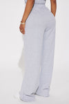 Mid Rise Wide Leg Lounge Pants