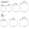 50pcs, 3 Sizes Classic Black Flower Non-Woven Gift Bag