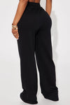 Mid Rise Wide Leg Lounge Pants