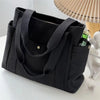 Solid Color Canvas Shoulder Bag
