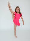 Neon Pink S/S Twirl Leotard