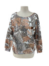 Crewneck Plant Printed Sweatshirt