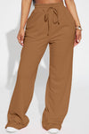 Mid Rise Wide Leg Lounge Pants